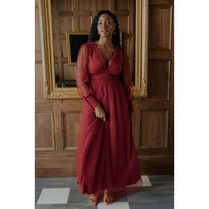 Baltic Born Layla Tulle Maxi Dress | Terracotta Size L